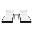 vidaXL Sunlounger Set of 2 in Black & White