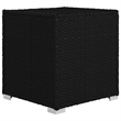 vidaXL Poly Rattan Garden Sun Loungers 3 pcs Reclining in Black