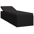 vidaXL Poly Rattan Garden Sun Loungers 3 pcs Reclining in Black