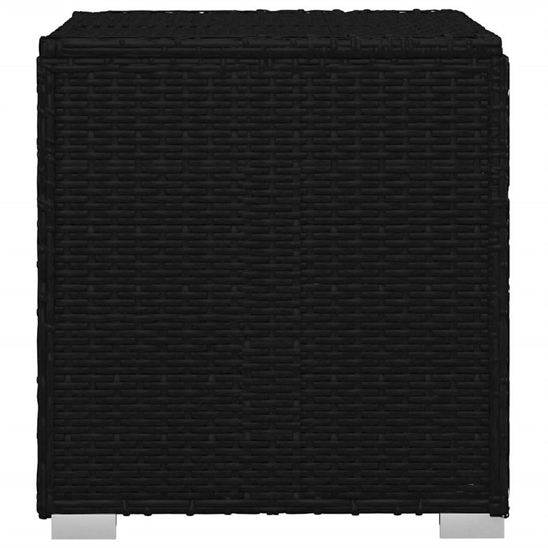 vidaXL Poly Rattan Garden Sun Loungers 3 pcs Reclining in Black