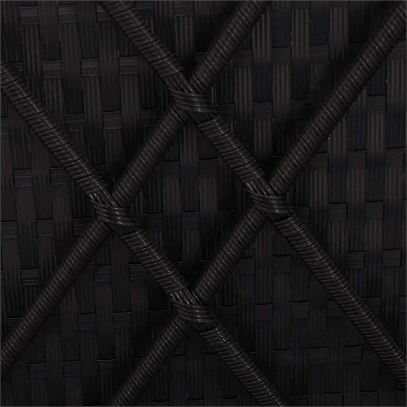 vidaXL Poly Rattan Garden Sun Loungers 3 pcs Reclining in Black