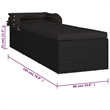 vidaXL PE Rattan Sun Lounger Steel in Black