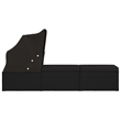 vidaXL PE Rattan Sun Lounger Steel in Black