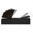 vidaXL PE Rattan Sun Lounger Steel in Black
