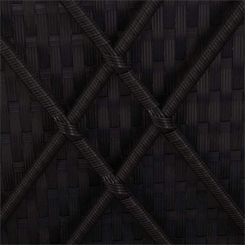vidaXL PE Rattan Sun Lounger Steel in Black