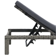 vidaXL PE Rattan & Steel Sun Lounger in Anthracite