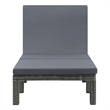 vidaXL PE Rattan & Steel Sun Lounger in Anthracite