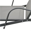 vidaXL Powder-Coated Steel Sun Lounger in Gray