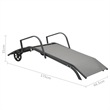 vidaXL Powder-Coated Steel Sun Lounger in Gray