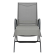 vidaXL Powder-Coated Steel Sun Lounger in Gray