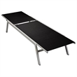 vidaXL Steel & Textilene Sun Lounger Standard in Black & Silver
