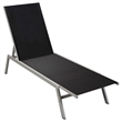 vidaXL Steel & Textilene Sun Lounger Standard in Black & Silver