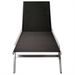 vidaXL Steel & Textilene Sun Lounger Standard in Black & Silver