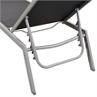 vidaXL Steel & Textilene Sun Lounger Standard in Black & Silver