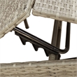 vidaXL PE Rattan Steel Large Sun Lounger in Gray