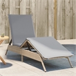 vidaXL PE Rattan Steel Sun Lounger in Beige and Light Gray