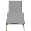 vidaXL PE Rattan Steel Sun Lounger in Beige and Light Gray
