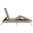 vidaXL PE Rattan Steel Sun Lounger in Beige and Light Gray