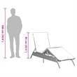 vidaXL Sun Lounger Set (2 pcs) in Black and Cream White