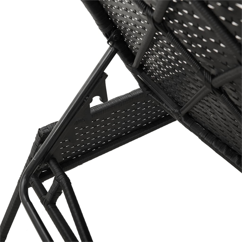vidaXL Sun Lounger Set (2 pcs) in Black and Cream White