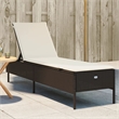 vidaXL Sun Lounger in Brown and Cream White