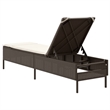 vidaXL Sun Lounger in Brown and Cream White