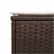 vidaXL Sun Lounger in Brown and Cream White