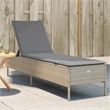 vidaXL Sun Lounger in Beige and Light Gray