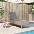 vidaXL Sun Lounger in Beige and Light Gray