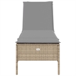vidaXL Sun Lounger in Beige and Light Gray