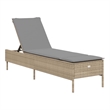 vidaXL Sun Lounger in Beige and Light Gray