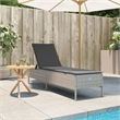vidaXL Sun Lounger in Light Gray and Dark Gray
