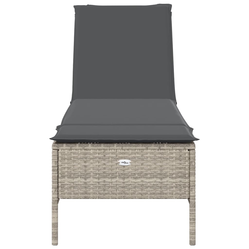 vidaXL Sun Lounger in Light Gray and Dark Gray