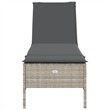 vidaXL Sun Lounger in Light Gray and Dark Gray