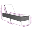 vidaXL Sun Lounger in Light Gray and Dark Gray