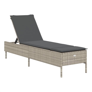 vidaXL Sun Lounger in Light Gray and Dark Gray