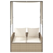 vidaXL Double Sun Lounger in Beige and Cream