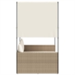 vidaXL Double Sun Lounger in Beige and Cream