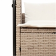 vidaXL Double Sun Lounger in Beige and Cream