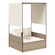vidaXL Double Sun Lounger in Beige and Cream