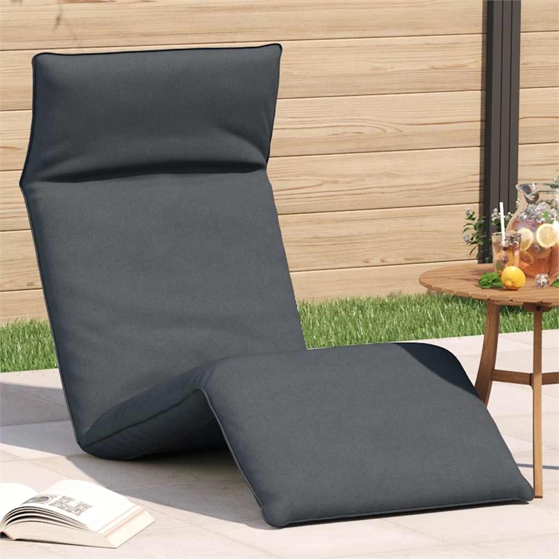vidaXL Oxford Fabric Metal Large Sun Lounger in Gray