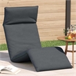 vidaXL Oxford Fabric Metal Large Sun Lounger in Gray
