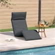 vidaXL Oxford Fabric Metal Large Sun Lounger in Gray