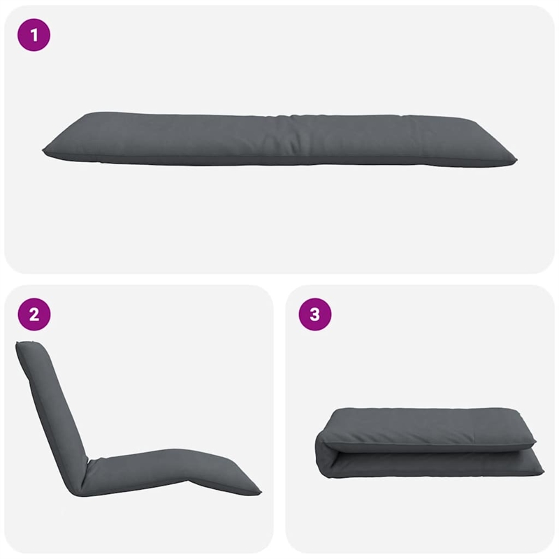 vidaXL Oxford Fabric Metal Large Sun Lounger in Gray