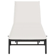 vidaXL PE Rattan Standard Rectangular Sun Lounger in Black