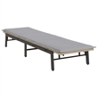 vidaXL PE Rattan Height-Adjustable Sun Lounger in Beige