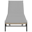vidaXL PE Rattan Height-Adjustable Sun Lounger in Beige