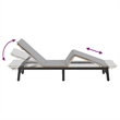 vidaXL PE Rattan Height-Adjustable Sun Lounger in Beige