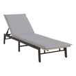vidaXL PE Rattan Height-Adjustable Sun Lounger in Beige