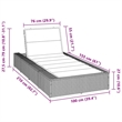 vidaXL PE Rattan Single Cushioned Rectangular Sunbed in Gray